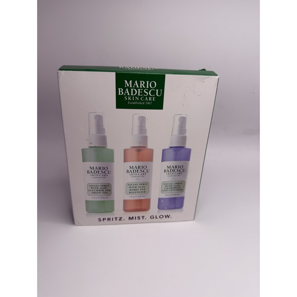 Mario Badescu Spritz. Mist. Glow Facial Spray Collection - 3 Piece Set 4oz EACH